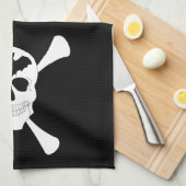 Serviette De Cuisine Crâne Et Crossbones (Quart Plié)
