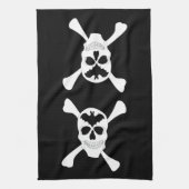 Serviette De Cuisine Crâne Et Crossbones (Vertical)
