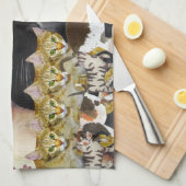 Serviette de cuisine créative de chats (Quart Plié)