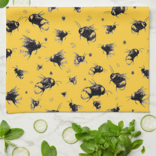 Serviette de cuisine - Cute Bee Tea Towel for Ever