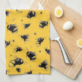 Serviette de cuisine - Cute Bee Tea Towel for Ever (Quart Plié)