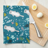 Serviette de cuisine Cute Otters (Quart Plié)
