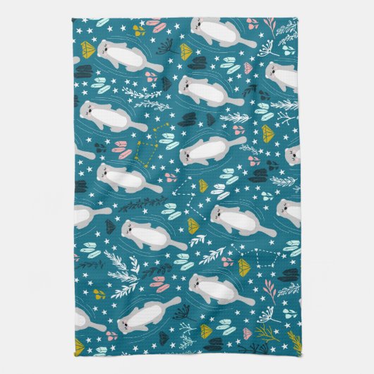 Serviette de cuisine Cute Otters (Vertical)