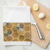 Serviette de cuisine d'abeilles de miel (Quart Plié)