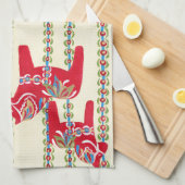 Serviette de cuisine Dala Horse (Quart Plié)