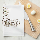 Serviette de cuisine dalmatienne blanche de chiots (Quart Plié)