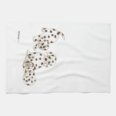 Serviette de cuisine dalmatienne blanche de chiots (Horizontal)