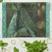 Serviette de cuisine d'Alphonse Mucha Clair De (Plié)