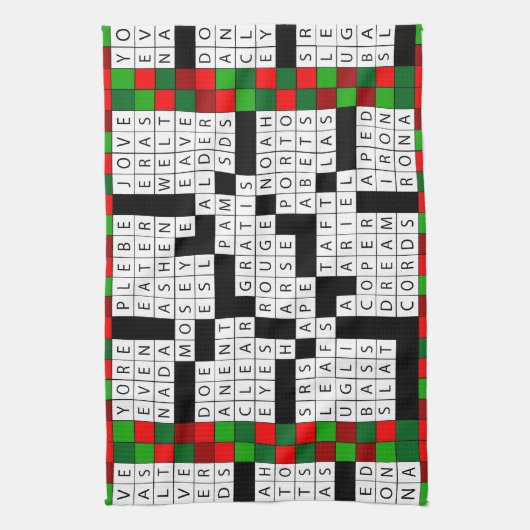 Serviette de cuisine d'amants de jeu de mots (Vertical)