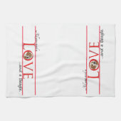 Serviette de cuisine d'amour de beagle (Horizontal)