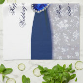 Serviette de cuisine d'anniversaire de mariage de (Plié)