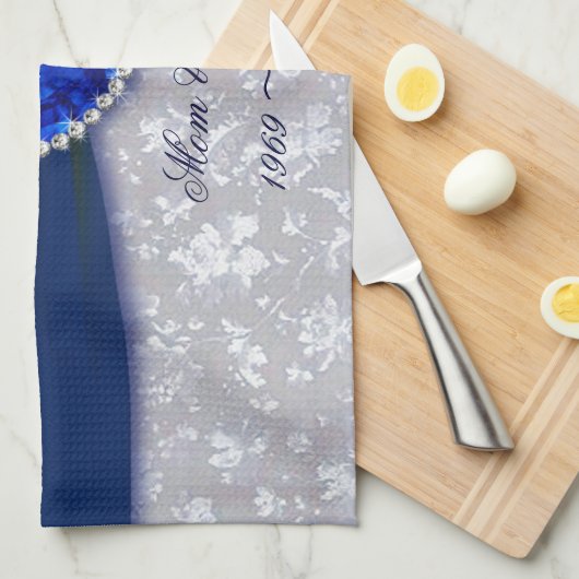 Serviette de cuisine d'anniversaire de mariage de (Quart Plié)