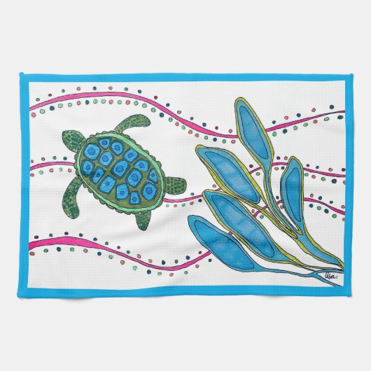 SERVIETTE DE CUISINE "DANS LE FLUX" (Horizontal)