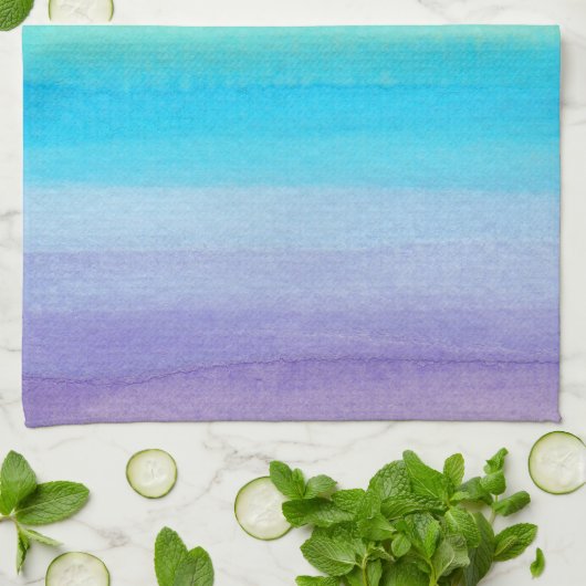 Serviette de cuisine d'arc-en-ciel d'aquarelle (Plié)