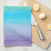 Serviette de cuisine d'arc-en-ciel d'aquarelle (Quart Plié)