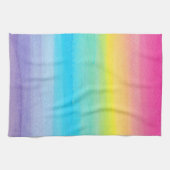 Serviette de cuisine d'arc-en-ciel d'aquarelle (Horizontal)