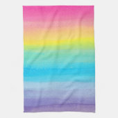 Serviette de cuisine d'arc-en-ciel d'aquarelle (Vertical)