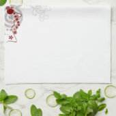 Serviette de cuisine d'arrière - plan de coeur (Plié)