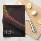 Serviette de cuisine d'art Abstrait Chameleon (Quart Plié)