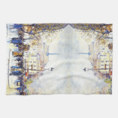 Serviette de cuisine d'art de scène de rue de (Horizontal)