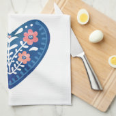 Serviette de cuisine d'art populaire scandinave (Quart Plié)