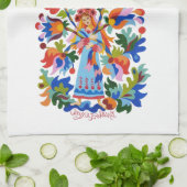 Serviette de cuisine d'art populaire ukrainien (Plié)