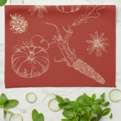 Serviette de cuisine d'automne (Plié)