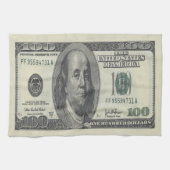 Serviette de cuisine de $100 Bill (Horizontal)