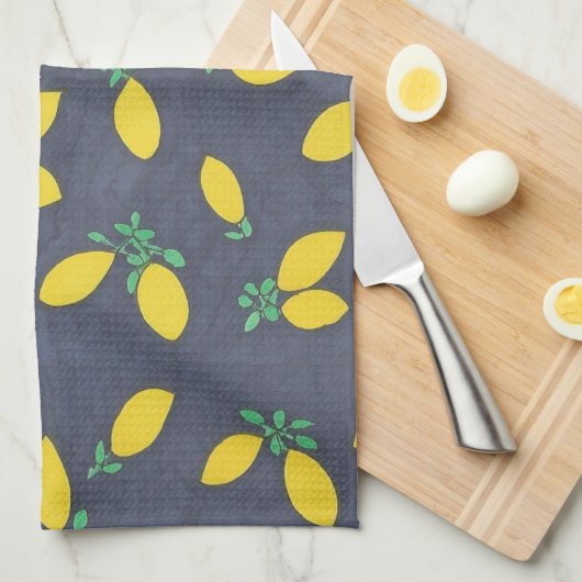 Serviette de cuisine de baisses de citron (Quart Plié)