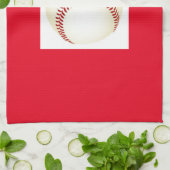 Serviette de cuisine de base-ball. (Plié)