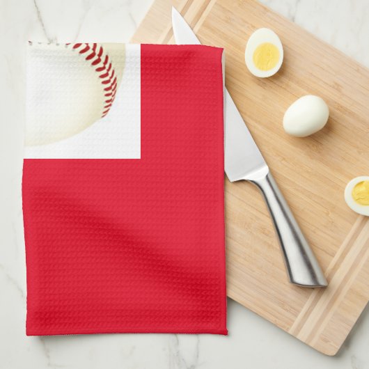 Serviette de cuisine de base-ball. (Quart Plié)