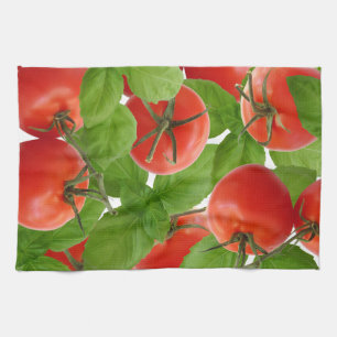 Serviette de cuisine de Basil de tomate
