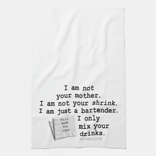 SERVIETTE de cuisine, de Bath ou de barre du POÈME (Vertical)