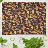 Serviette de cuisine de batteries de cuisine dans (Plié)