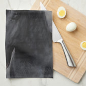 Serviette de cuisine de beauté noire (Quart Plié)