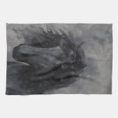 Serviette de cuisine de beauté noire (Horizontal)