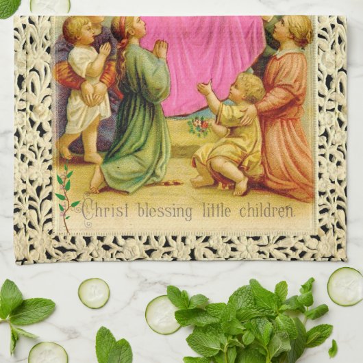 Serviette de cuisine de BÉNÉDICTION du CHRIST (Plié)