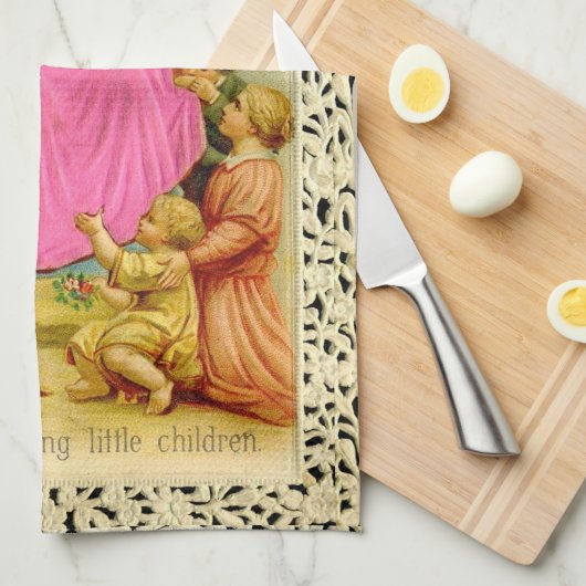 Serviette de cuisine de BÉNÉDICTION du CHRIST (Quart Plié)