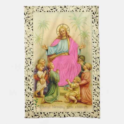 Serviette de cuisine de BÉNÉDICTION du CHRIST (Vertical)