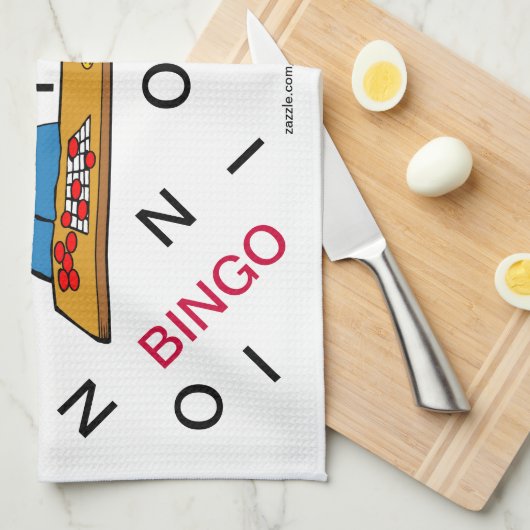 Serviette de cuisine de bingo-test (Quart Plié)