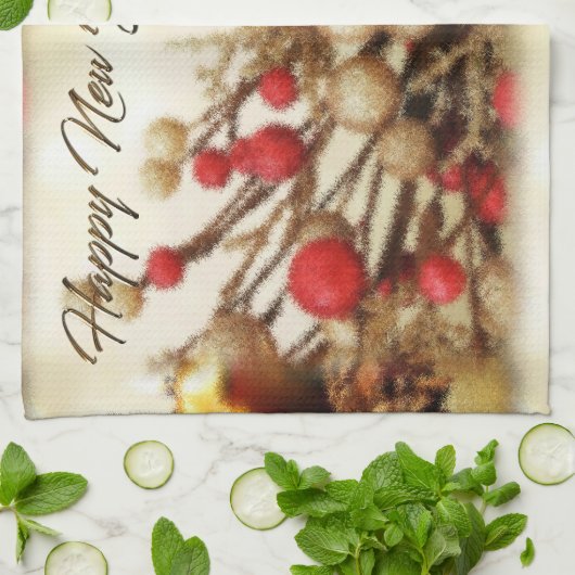 Serviette de cuisine de bonne année (Plié)