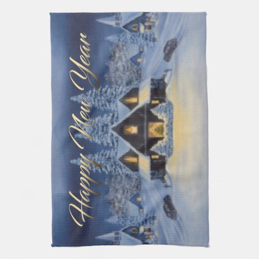 Serviette de cuisine de bonne année (Vertical)