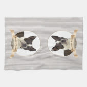 Serviette de cuisine de Boston Terrier (Horizontal)
