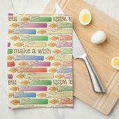 Serviette de cuisine de bougies d'anniversaire (Quart Plié)