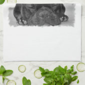 Serviette de cuisine de bouledogue français (Plié)