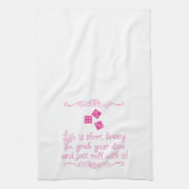 Serviette de cuisine de Bunco - la vie est courte, (Vertical)