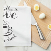 Serviette de cuisine de café d'Elegante (Quart Plié)