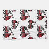 Serviette de cuisine de camions de pompiers (Horizontal)