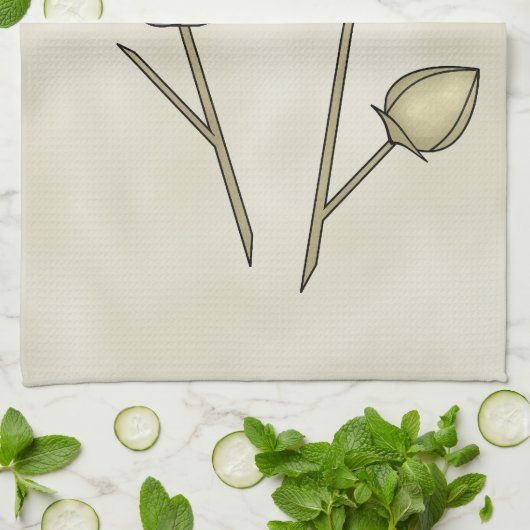 Serviette de cuisine de capsule de coton (Plié)