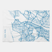 Serviette de cuisine de carte de New York City (Horizontal)